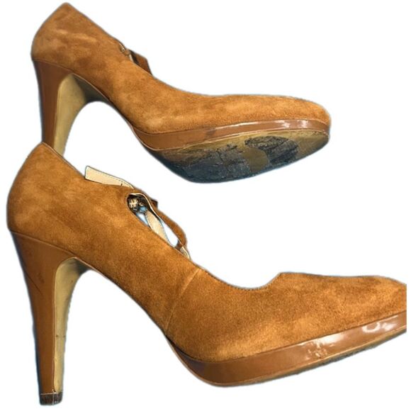 Franco Sarto Neven TAN suede heels - Picture 7 of 11